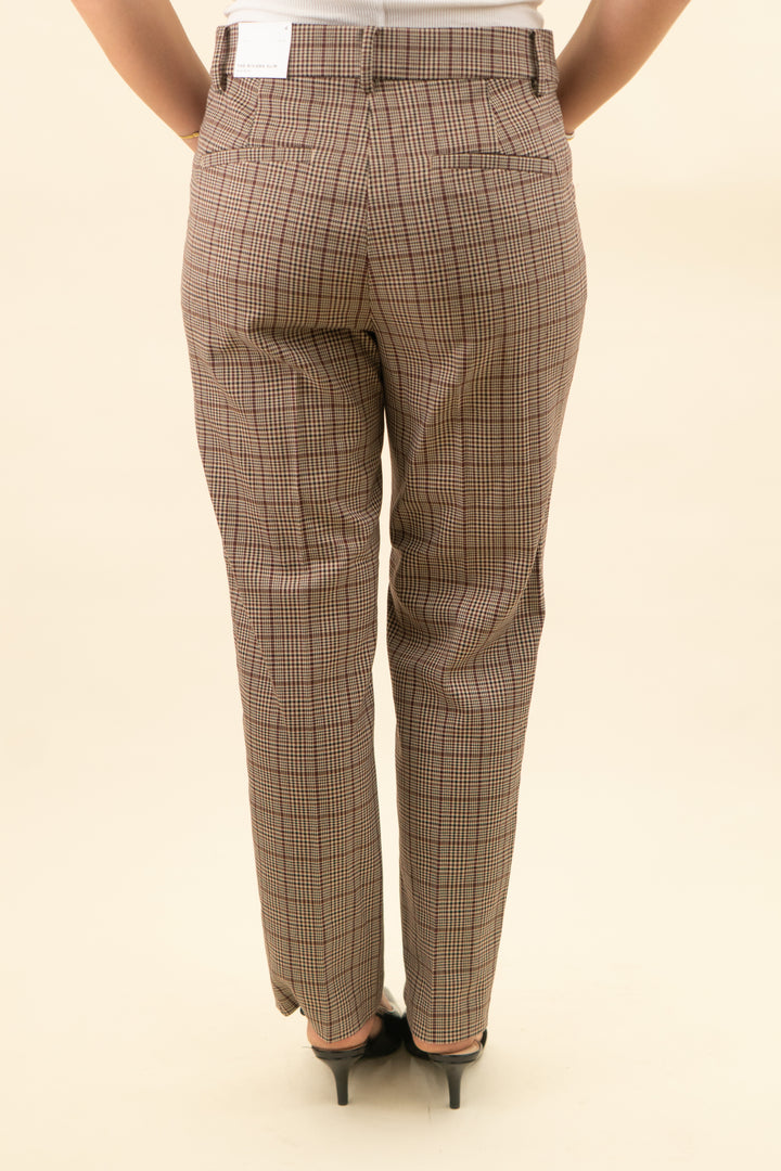 loft plaid rivera slim mid rise pant nwt (4; retail $89)