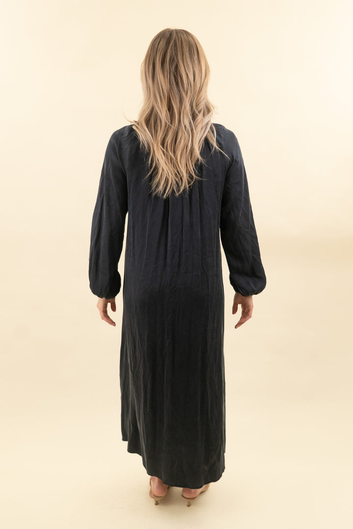 xirena black maxi shift dress (s; retail $298)