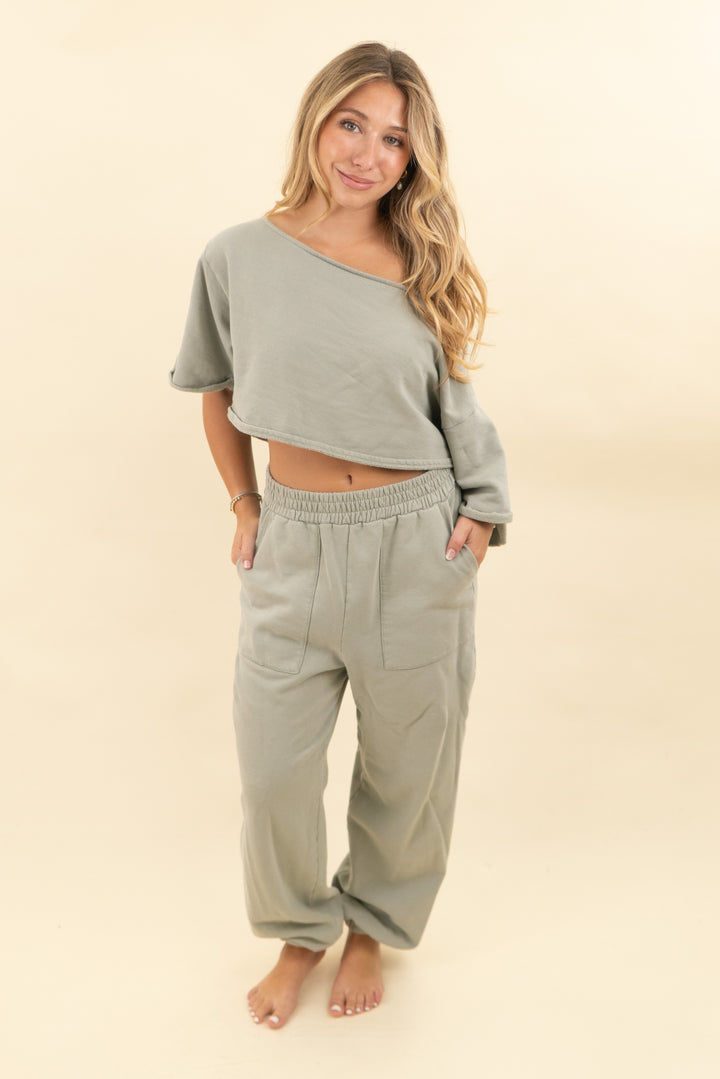lovers and friends shirt and pant sweat set (s; retail $228)