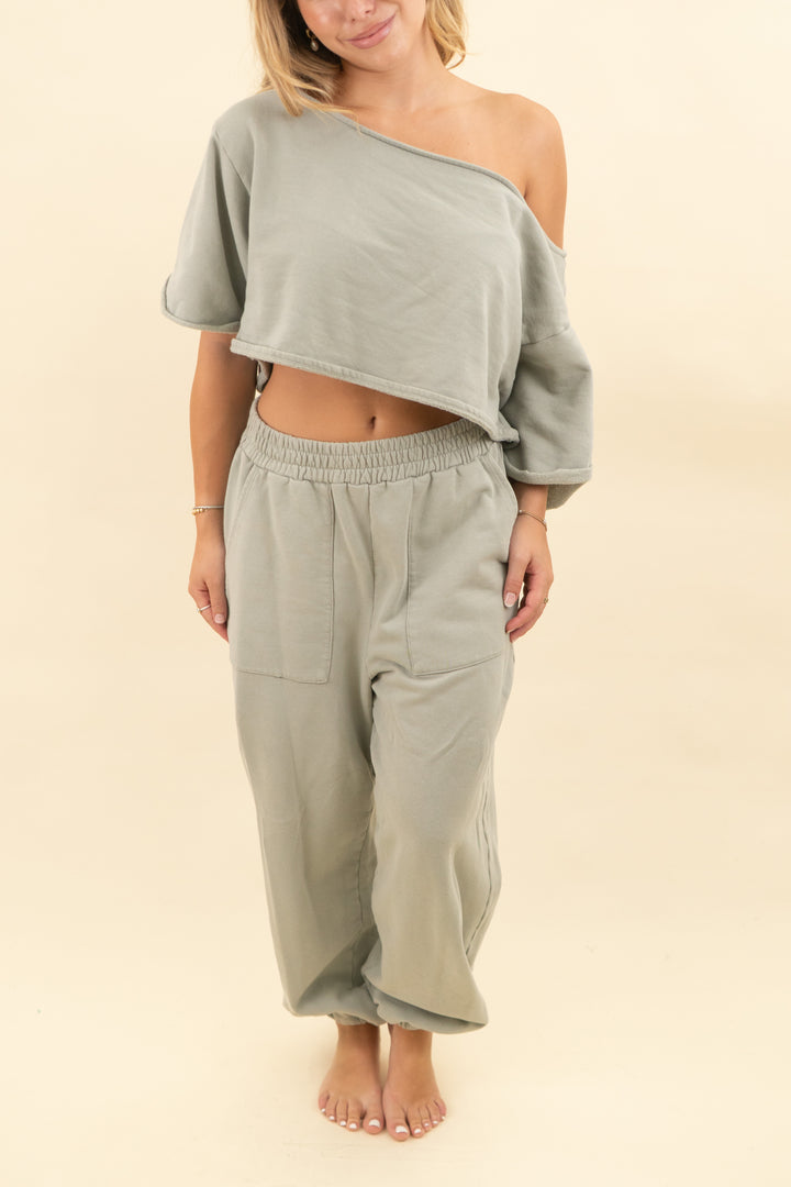 lovers and friends shirt and pant sweat set (s; retail $228)