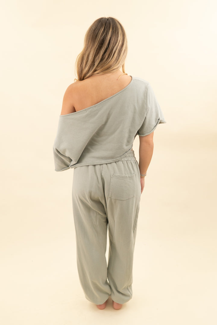 lovers and friends shirt and pant sweat set (s; retail $228)