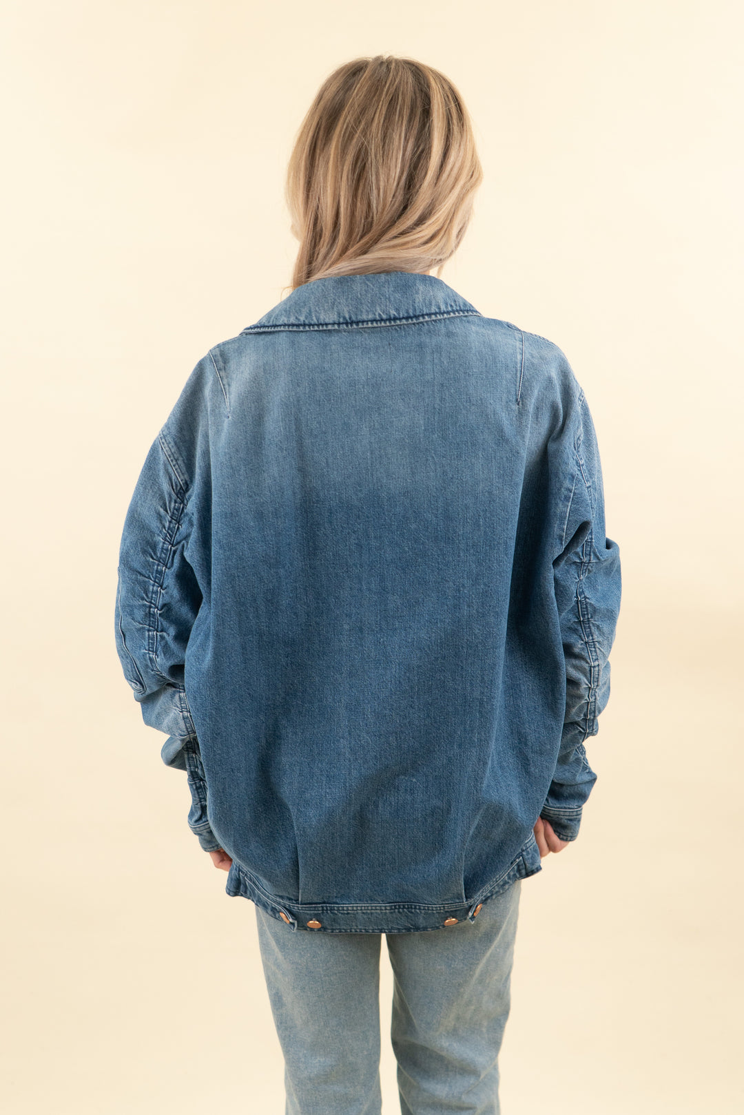 3x1 nyc denim bomber coat (s; retail $600)