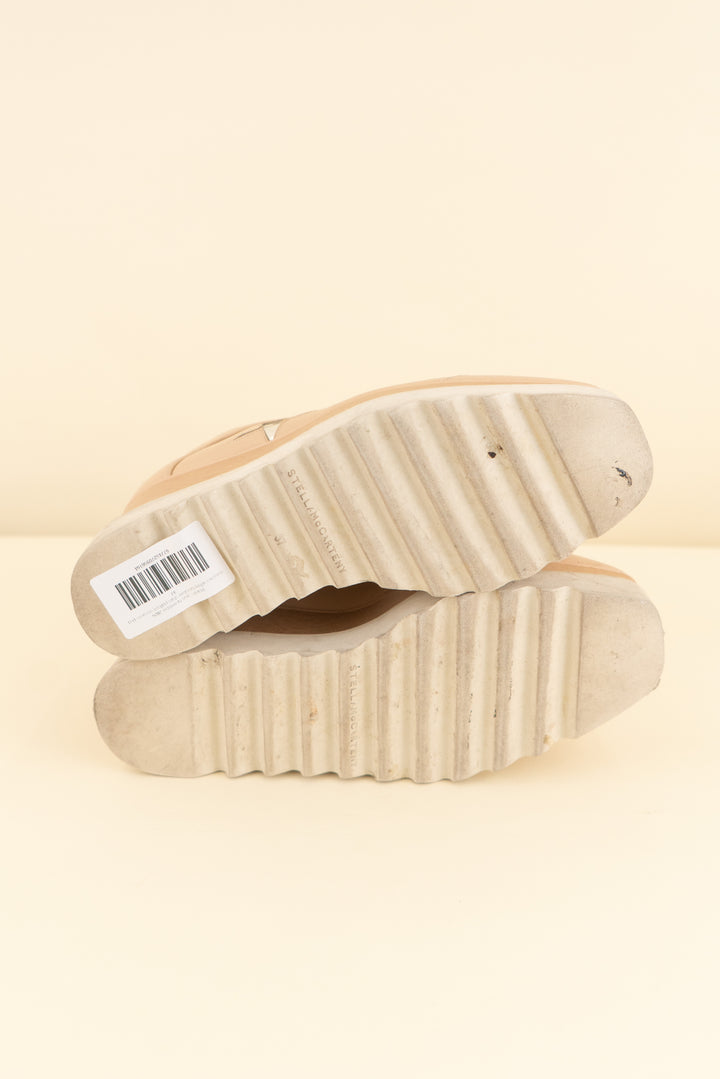 stella mccartney tan/silver stars platform sneakers (37/ US 7; retail $990)