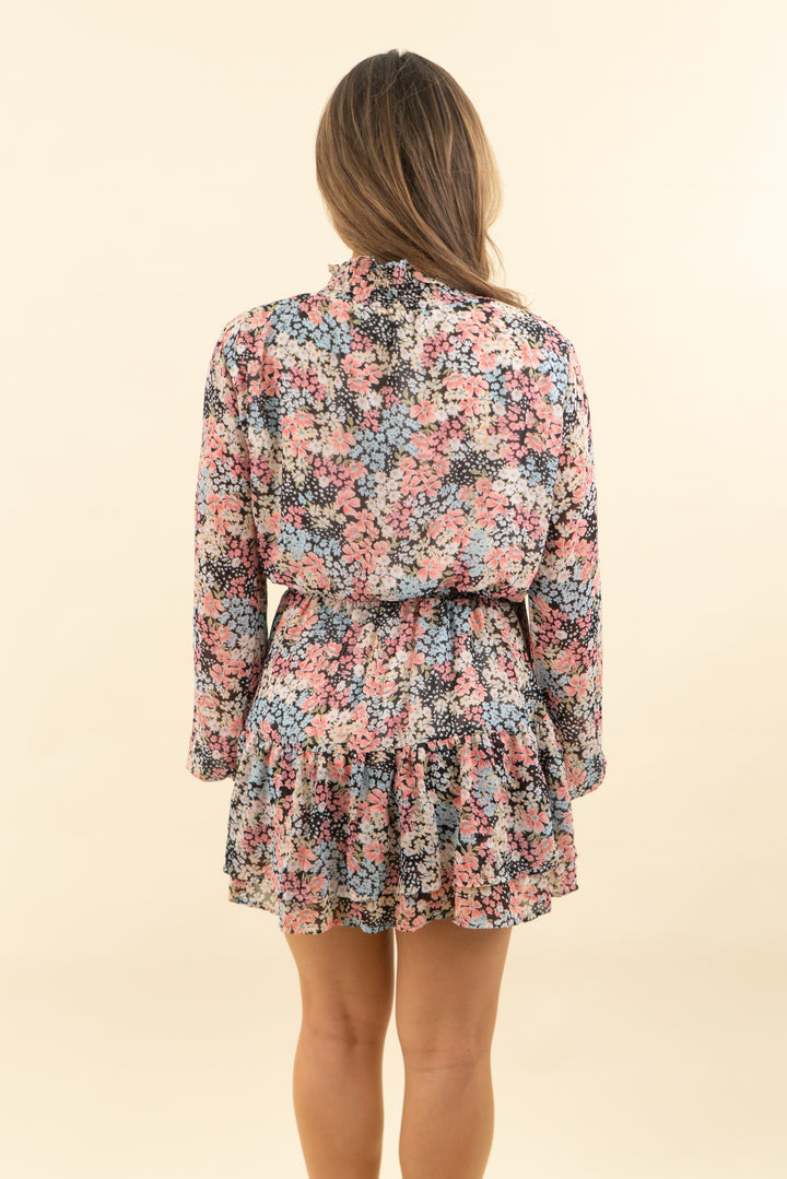nasty gal multicolored floral dress nwt (8; retail $60)