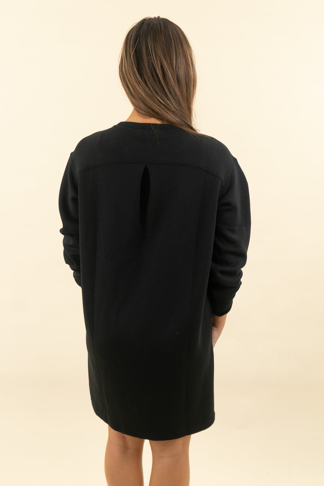 spanx black airessentials long sleeve mini dress nwt AD (s; retail $138)