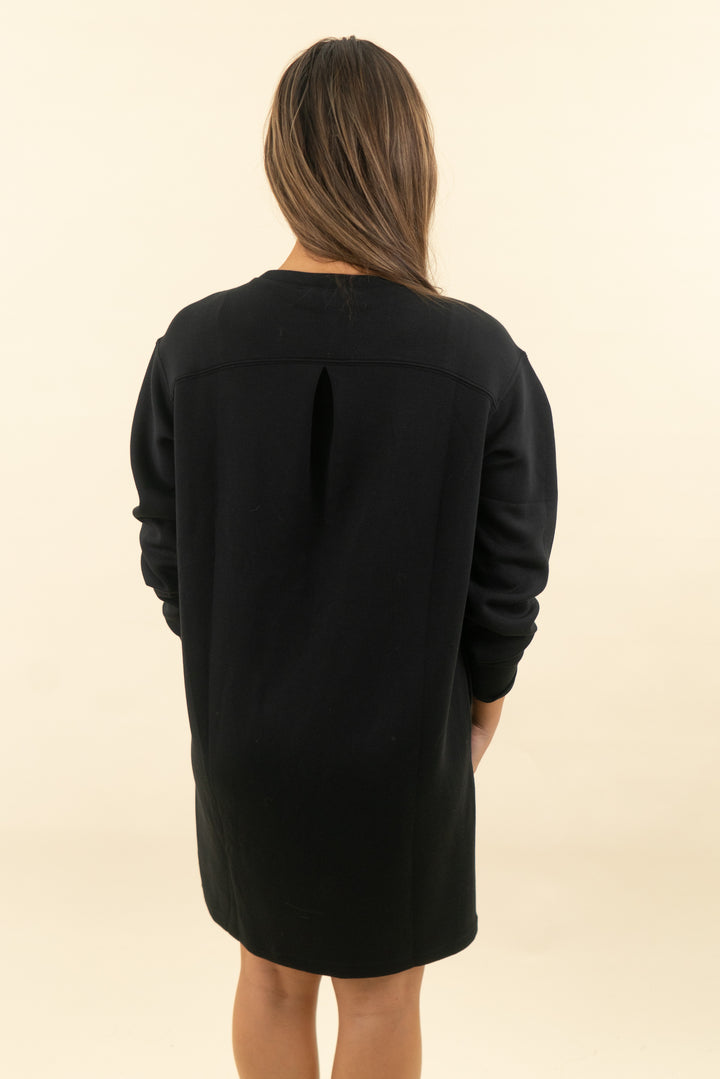 spanx black airessentials long sleeve mini dress nwt AD (s; retail $138)
