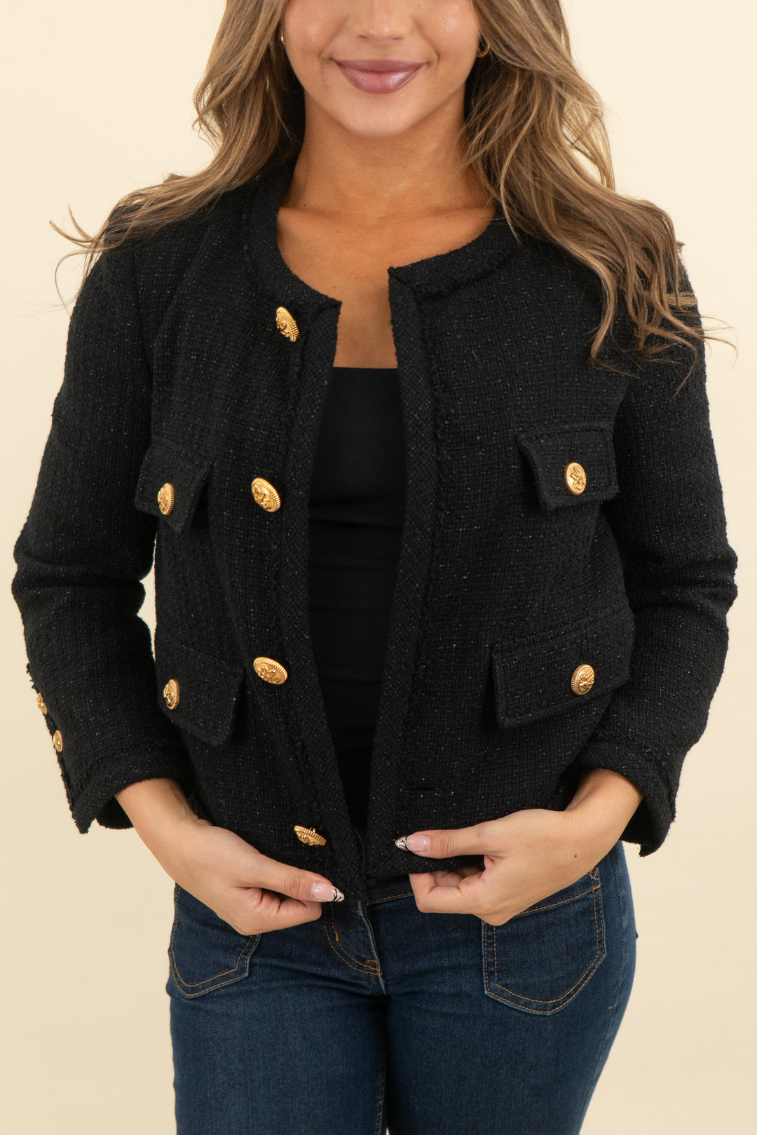 dsquared2 black tweed jacket (38; retail $2,090)