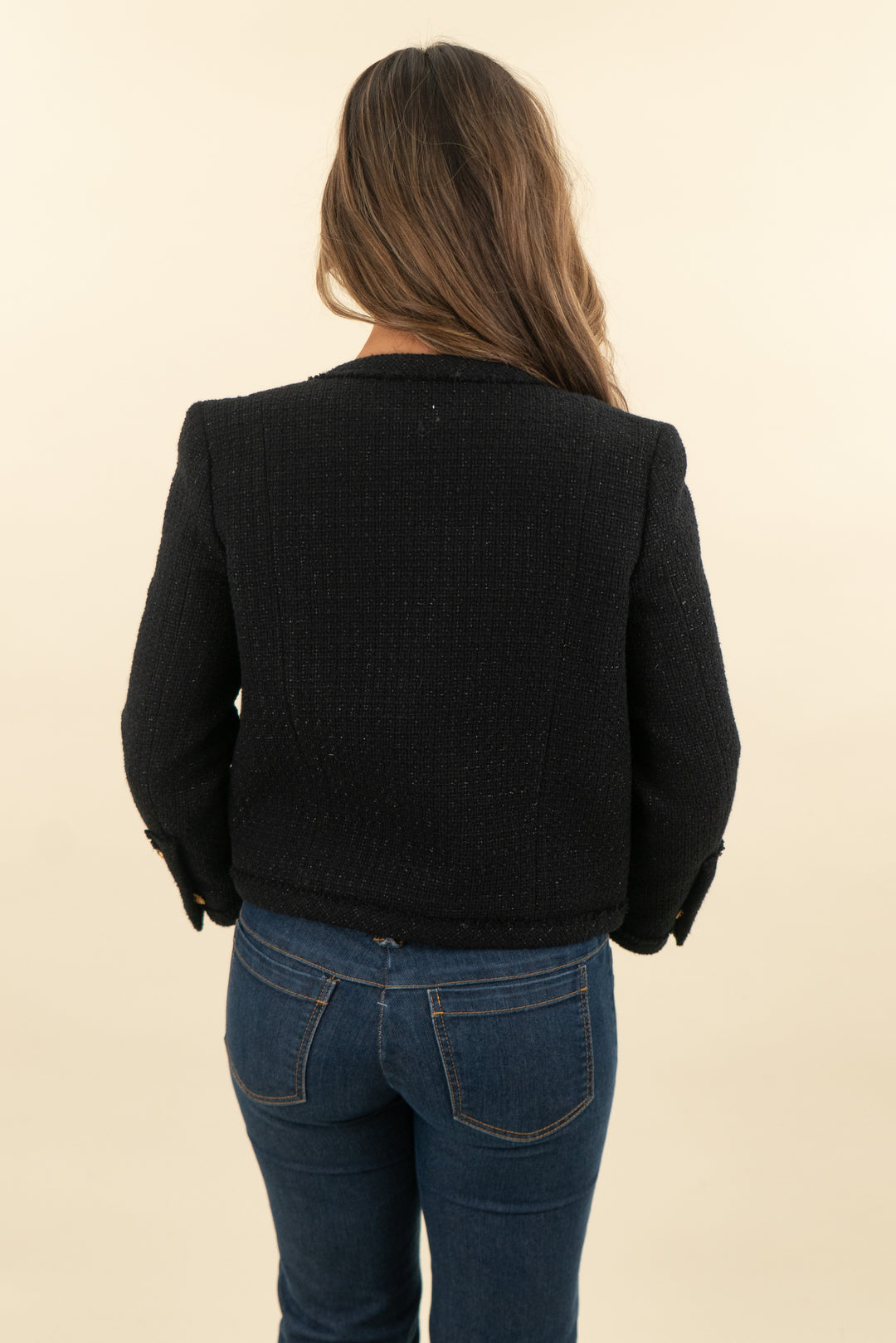 dsquared2 black tweed jacket (38; retail $2,090)