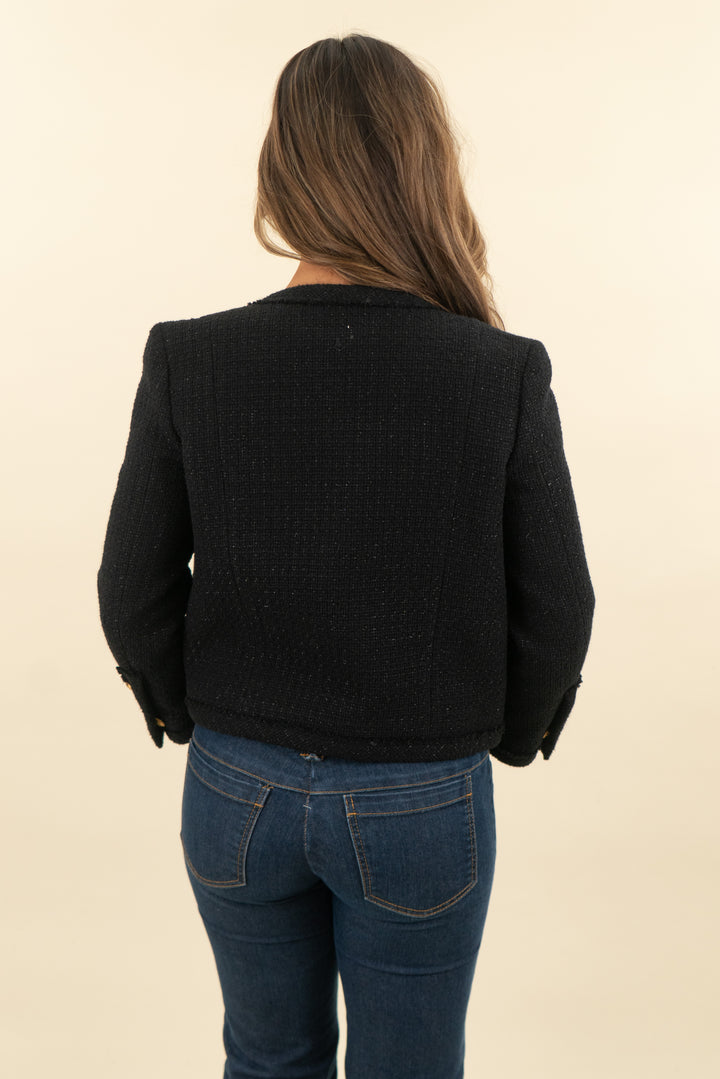 dsquared2 black tweed jacket (38; retail $2,090)