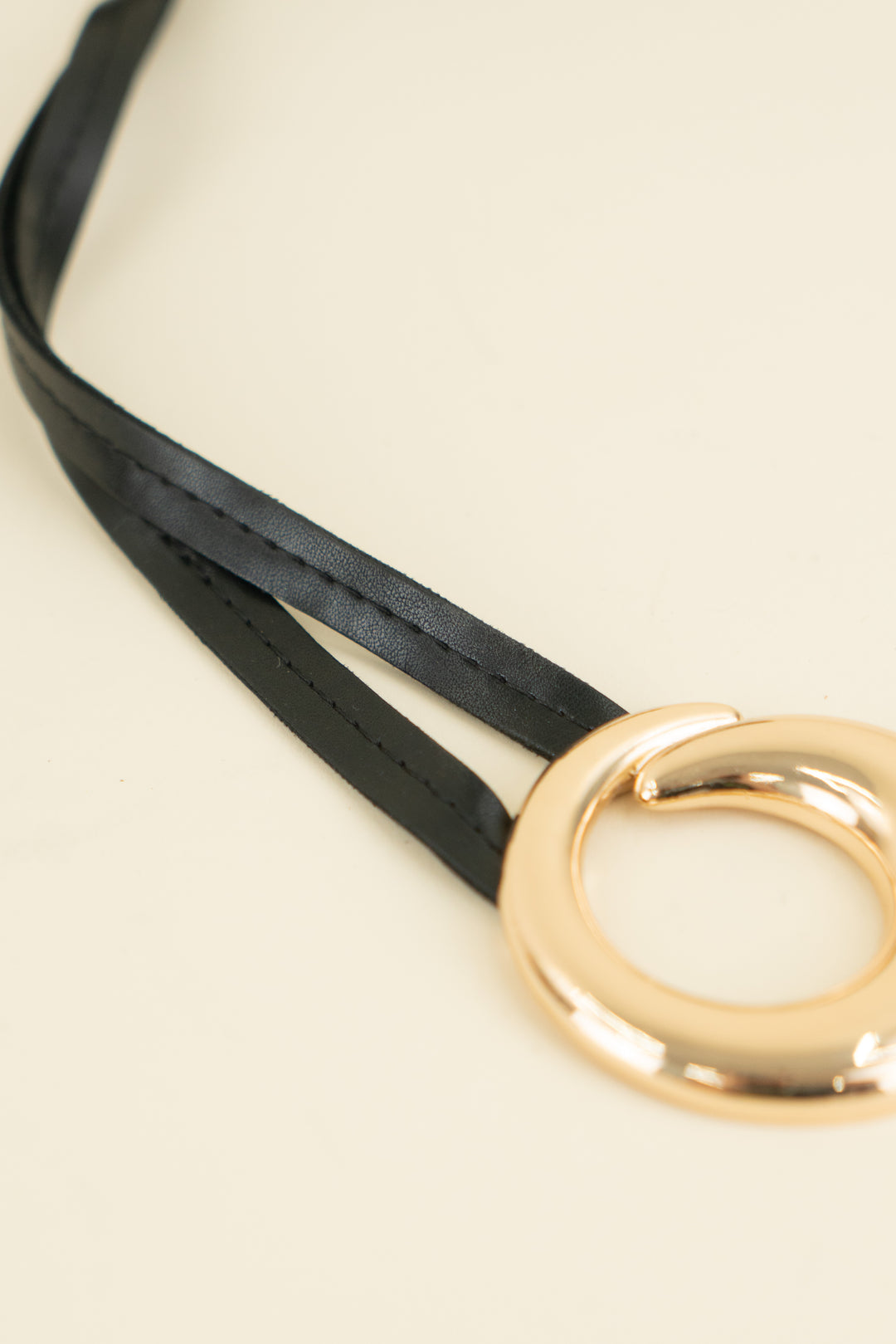 gold/black loop tie belt (OS; retail $45)