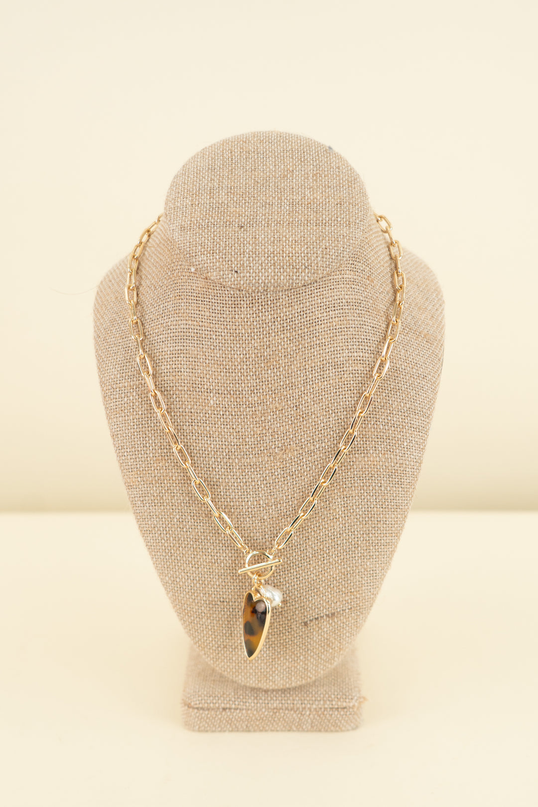 Loft chunky gold chain w/ tortoise shell heart (OS; $27)