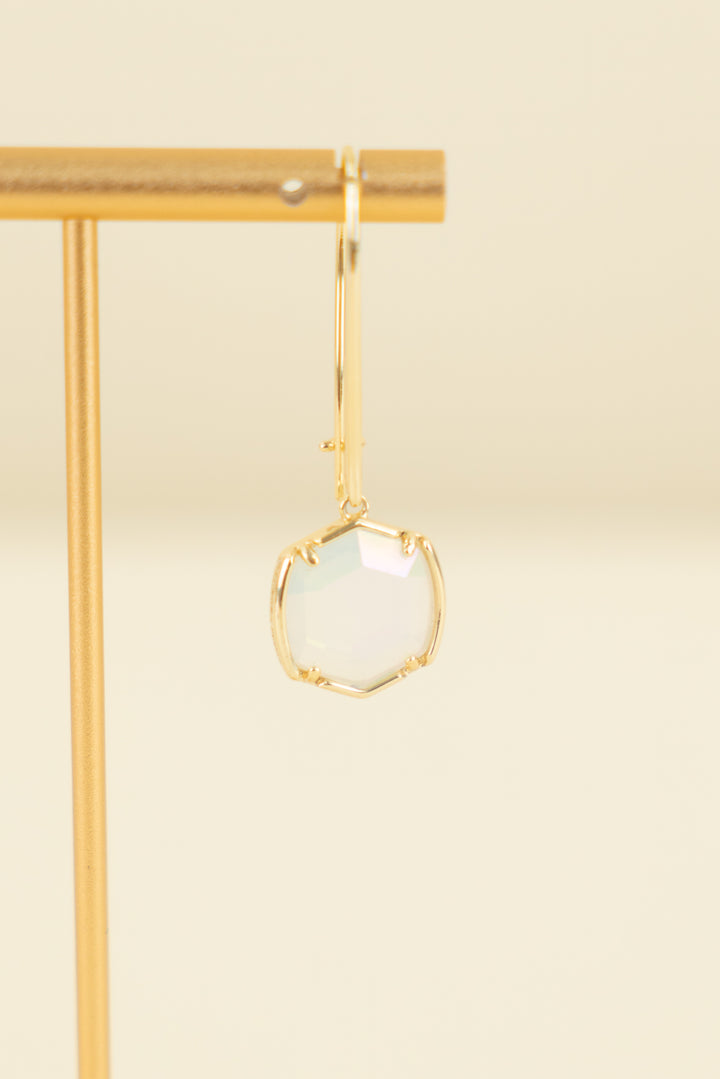 Kendra Scott gold/white dangle earrings (OS; retail $60)