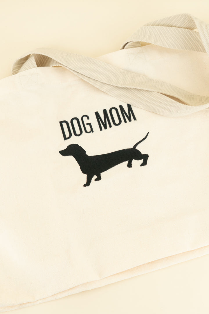 cream dog mom tote bag (os; retail $40)