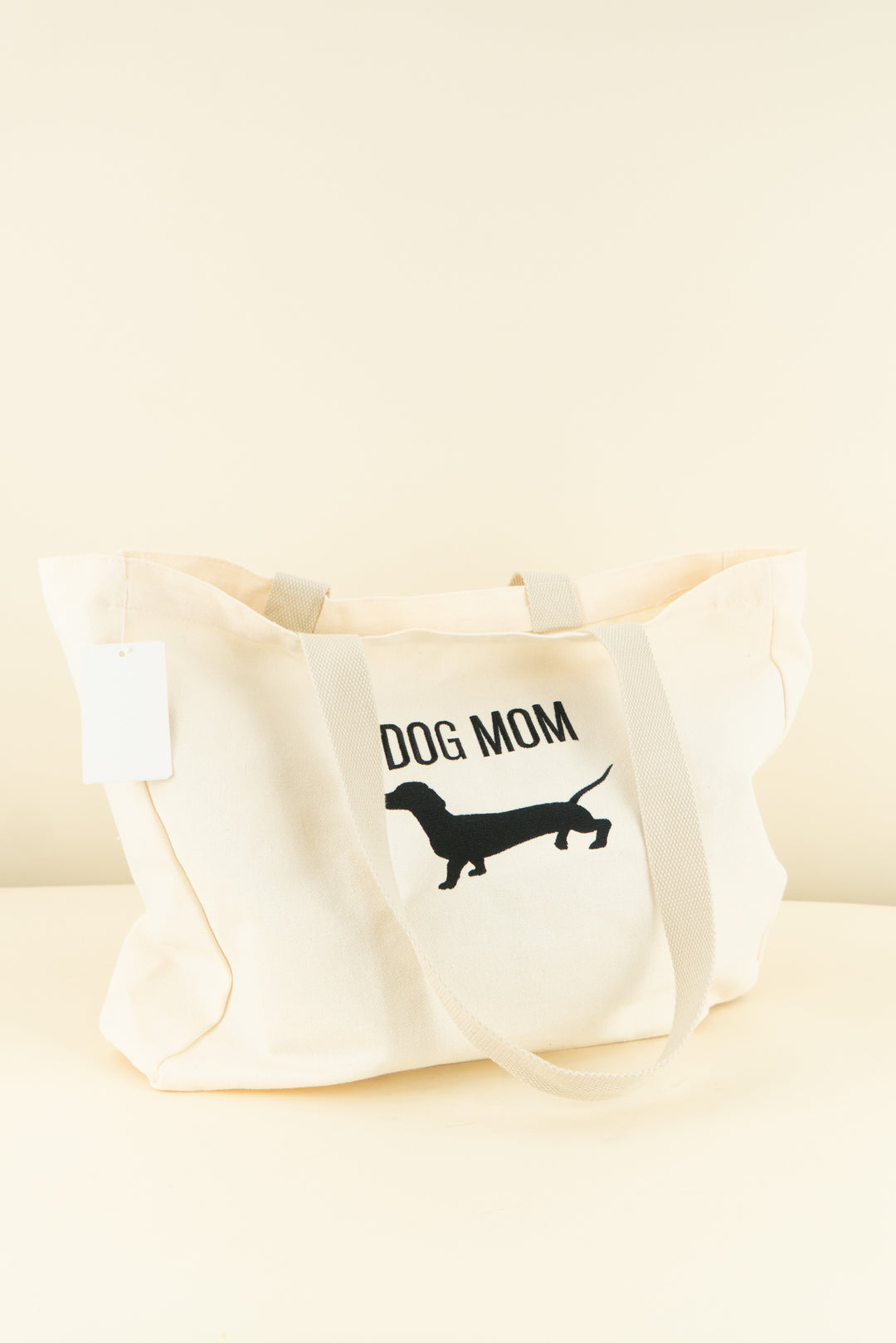 cream dog mom tote bag (os; retail $40)
