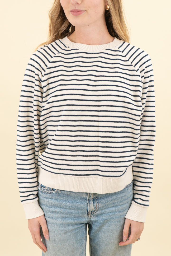rails black & white striped terry cloth sweater (xs; retail $175)