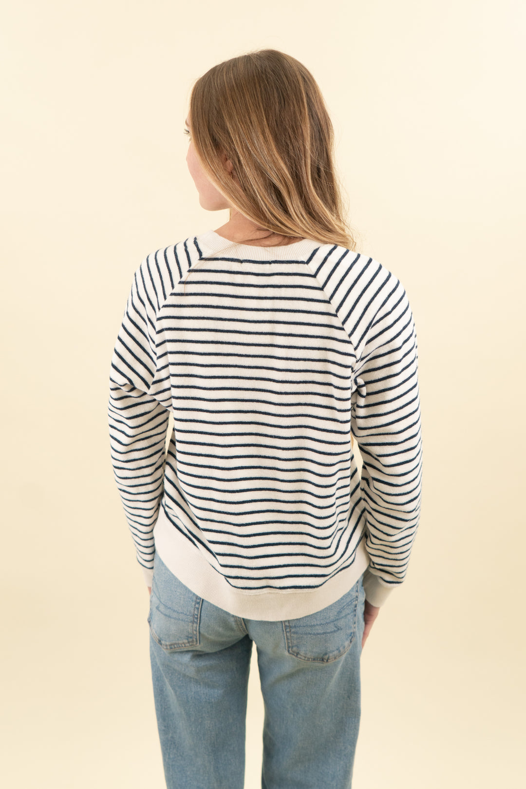 rails black & white striped terry cloth sweater (xs; retail $175)