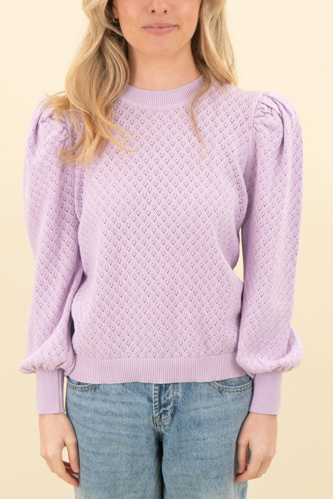 dra lavender knitted sweater (xs; retail $128)