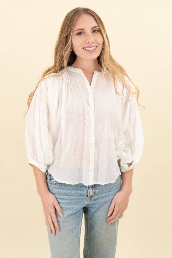 madewell white cotton button up nwt (xs; retail $88)