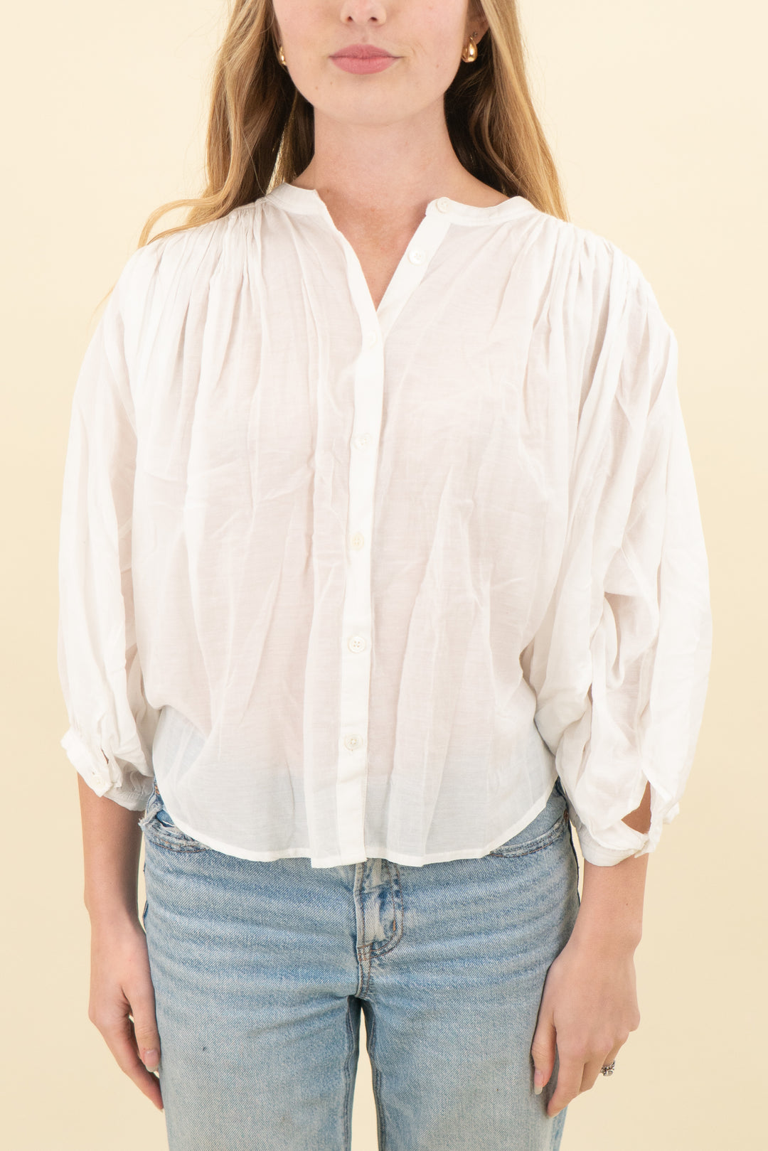 madewell white cotton button up nwt (xs; retail $88)