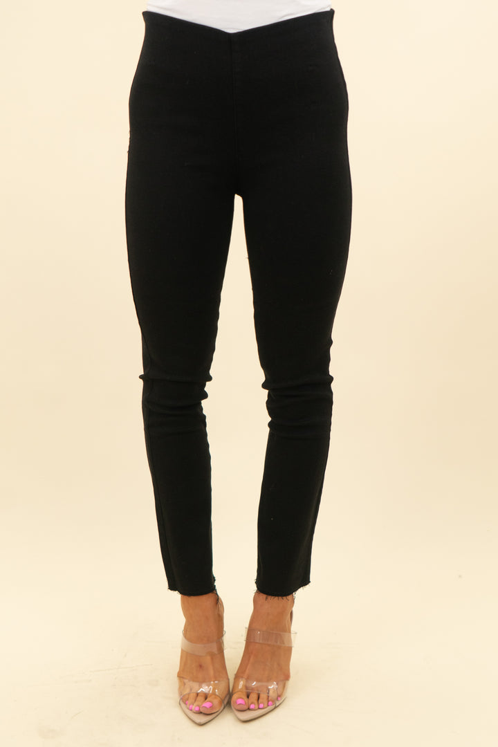 frank & eileen black raw hem jegging (27; retail $328)