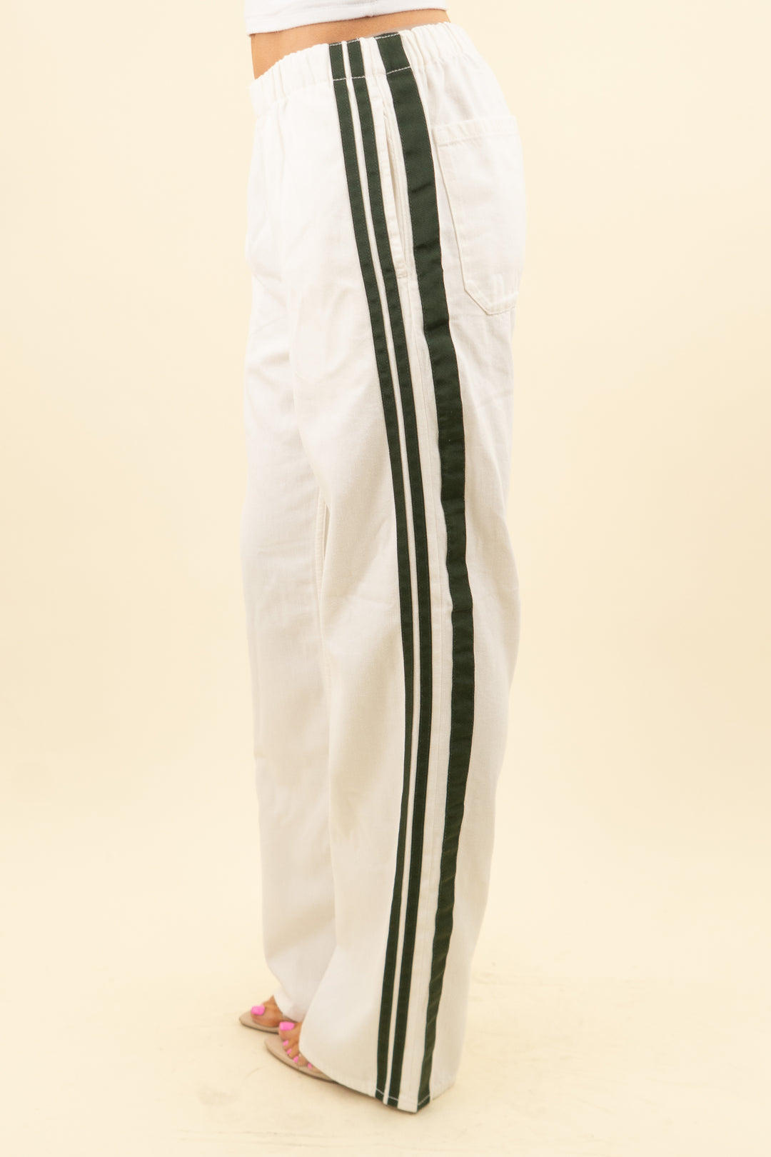 rag & bone white sport logan pull on track pant nwt (s; retail $298)