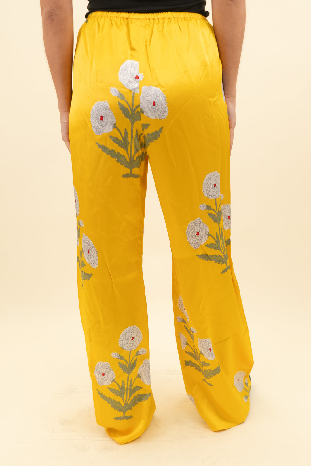 j.crew marigold satin floral print pants nwt (st; retail $168)