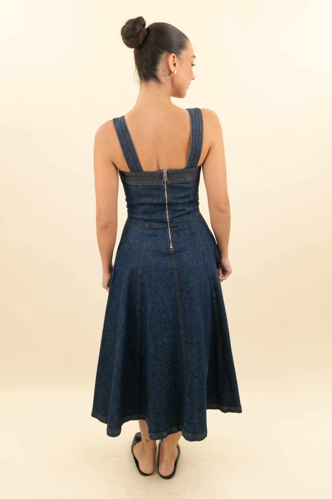 simkhai denim midi dress nwt (2; retail $495)