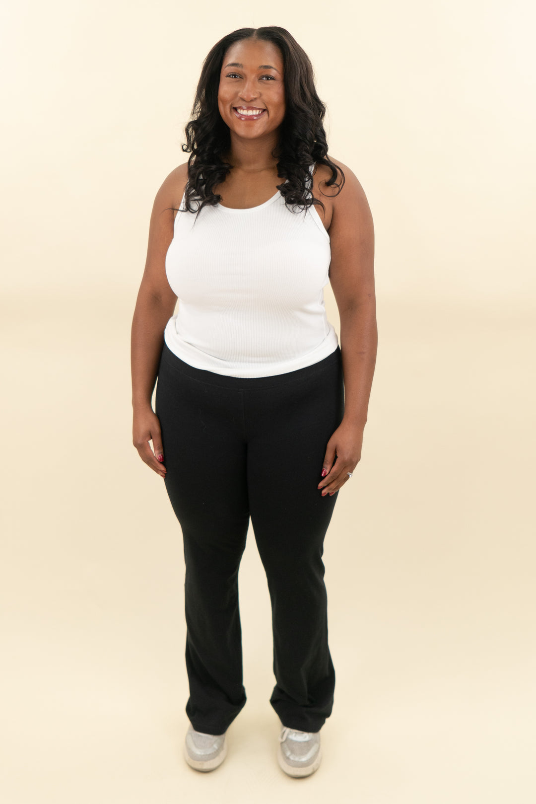 aerie offline black flare leggings (l; retail $55)