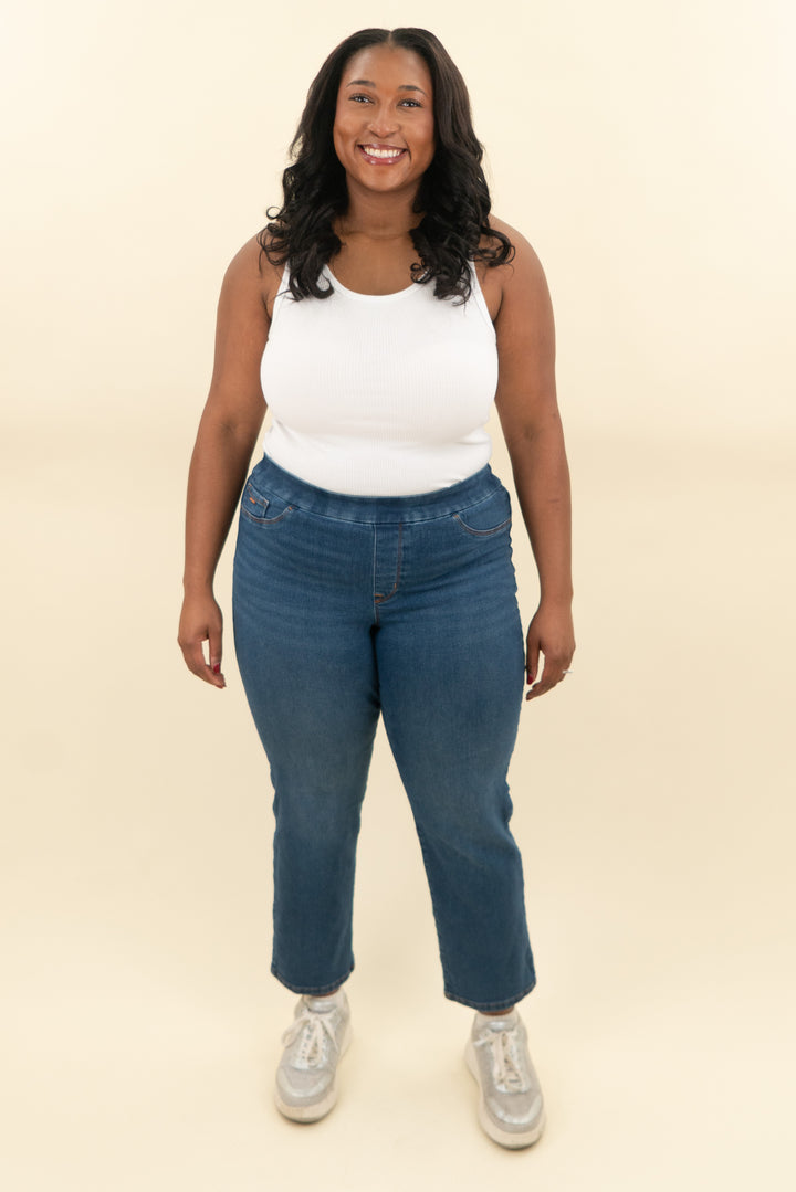 nine west medium wash denim pant (14; retail $50)