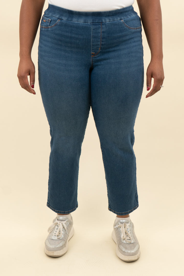 nine west medium wash denim pant (14; retail $50)