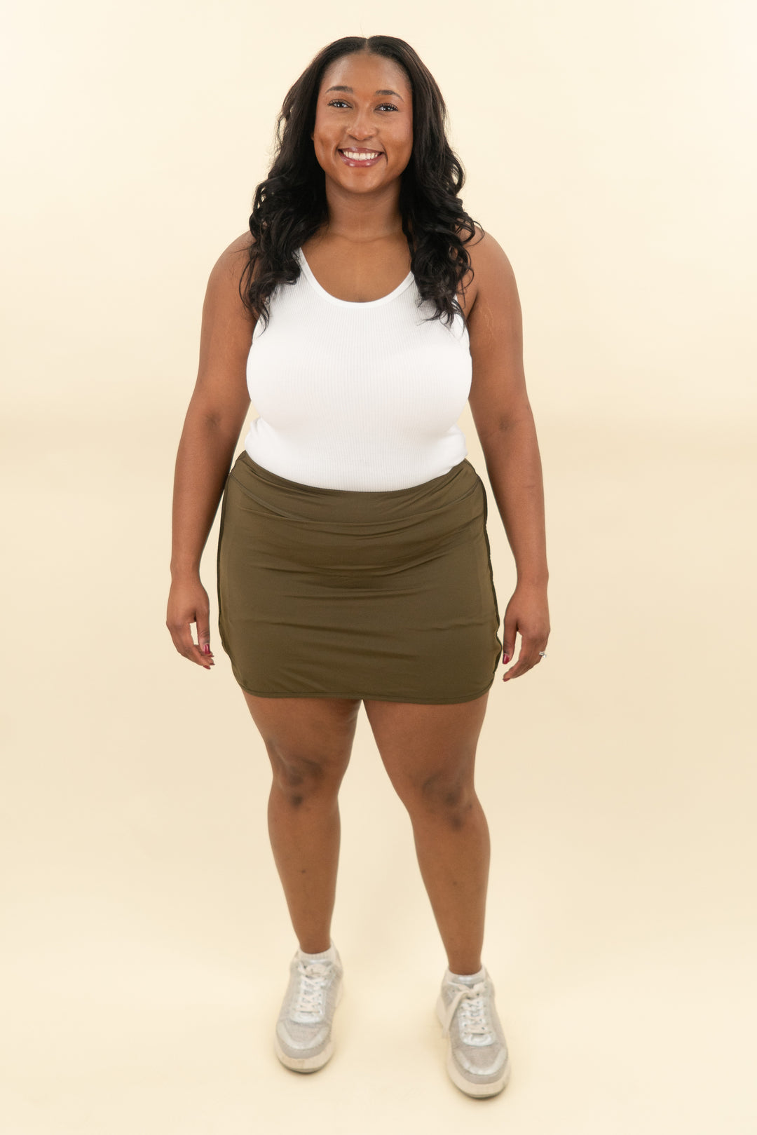 dark olive athletic skort (xl; retail $35)
