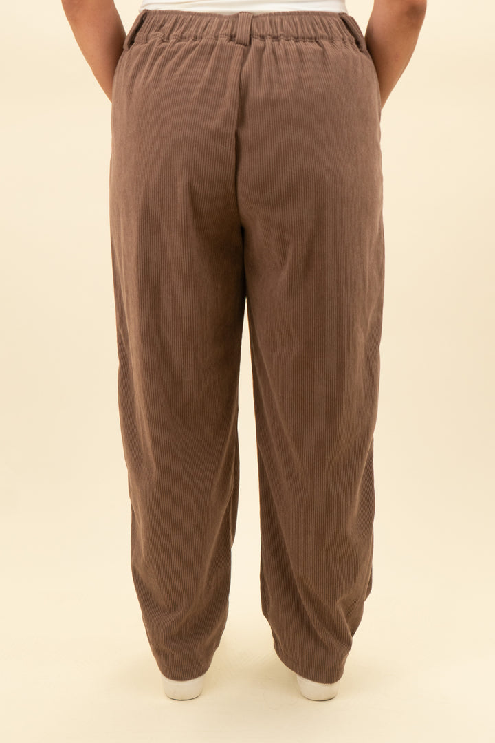 halara brown corduroy pants (L; retail $50)