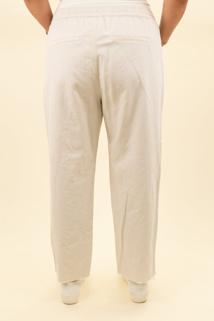 universal thread cream drawstring pants (l; retail $30)