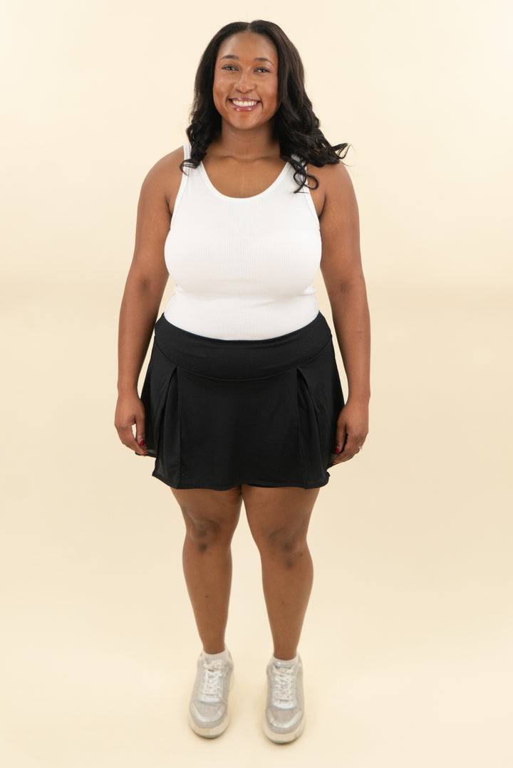 z by zella mesh layer black athletic skort (xl; retail $79)