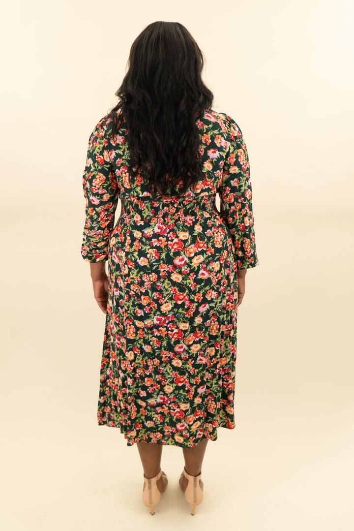 leith long sleeve floral maxi dress (1x; retail $98)