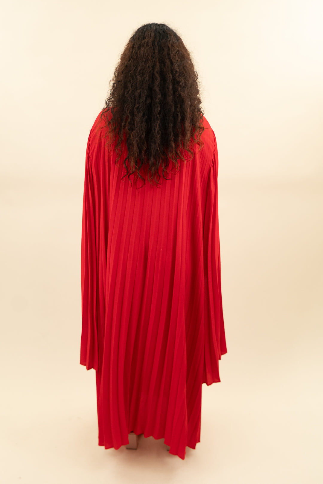 red pleated cape dress (1x; retail $55)