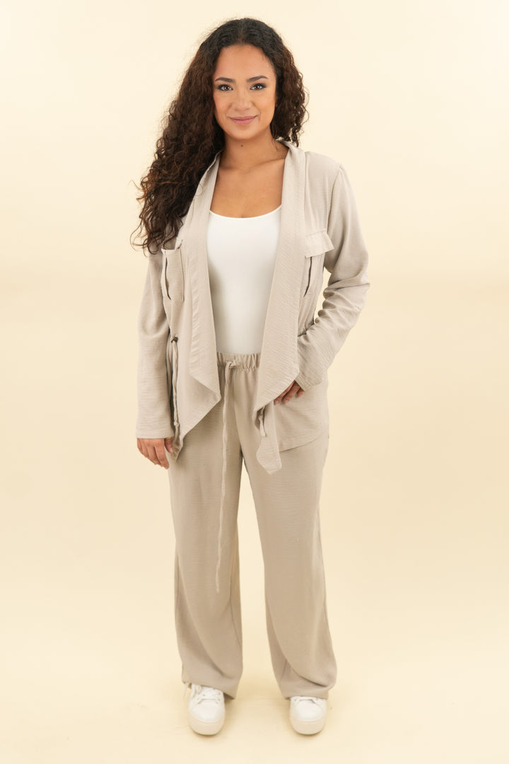 rachel zoe camel flowy set (xl; retail $60)