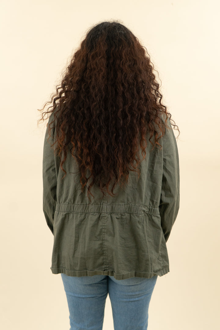 croft & barrow army green utility jacket (xl; retail $40)