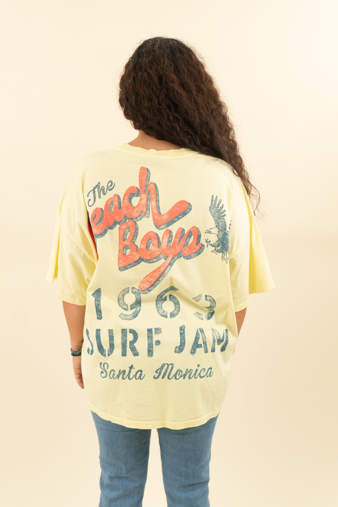 daydreamer yellow beach boys graphic tshirt (l; retail $88)