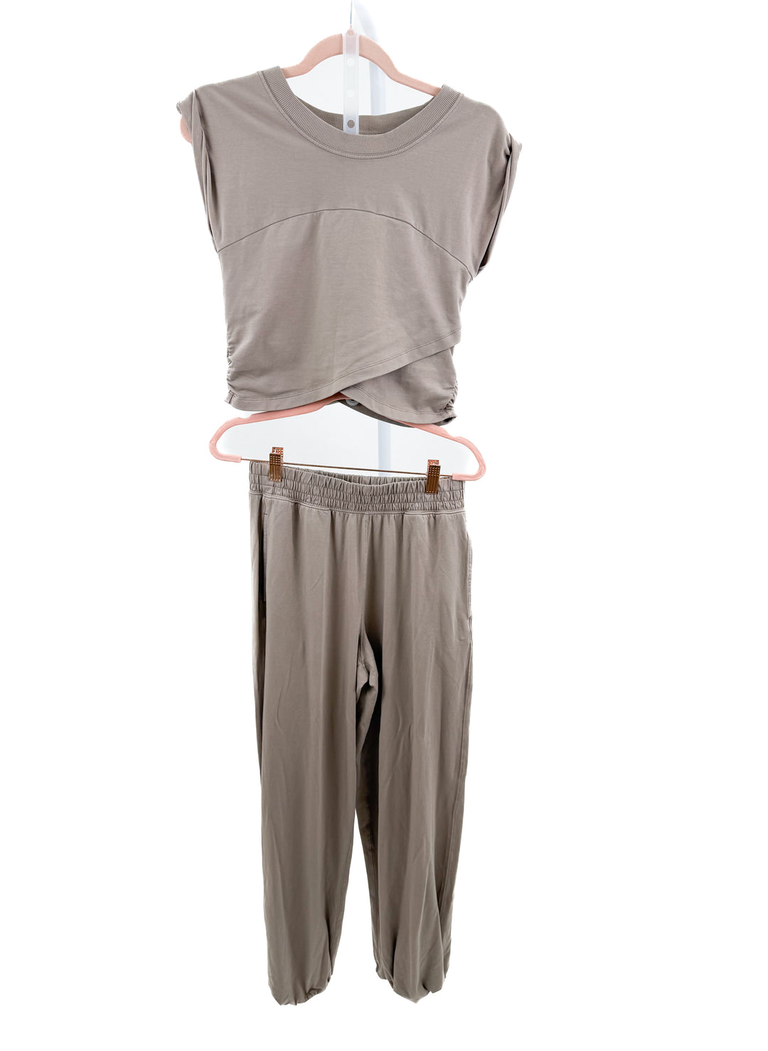free people movement taupe lounge set (s; retail $98)