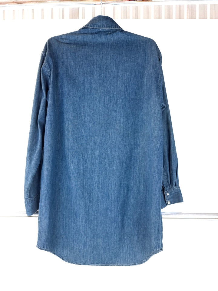 Grlfrnd chambray button up dress (S; retail $275)