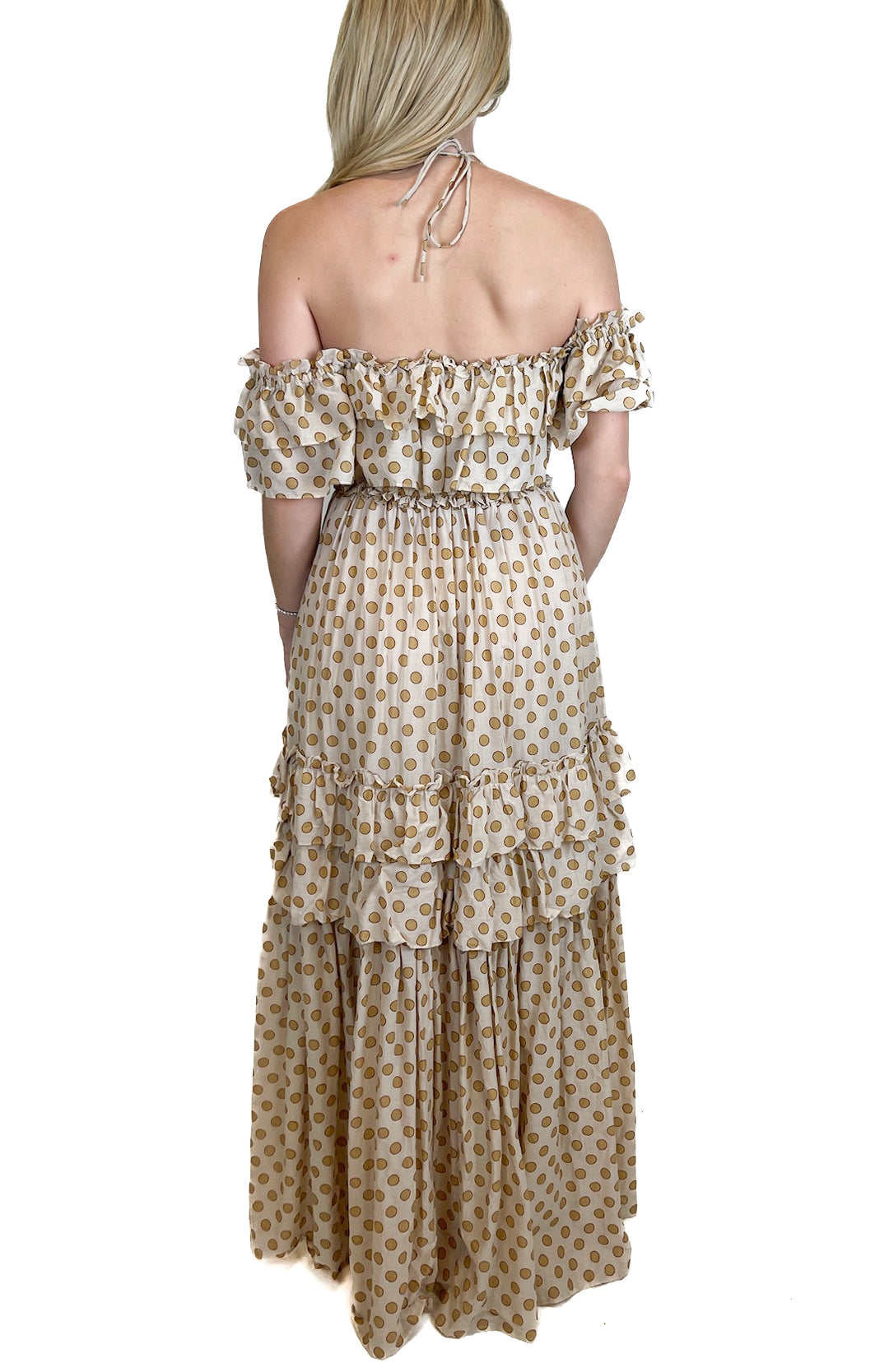 Happy Nature Tiered Polka Dot Maxi Dress NWT (XXS)