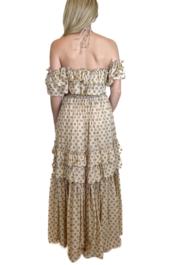 Happy Nature Tiered Polka Dot Maxi Dress NWT (XXS)