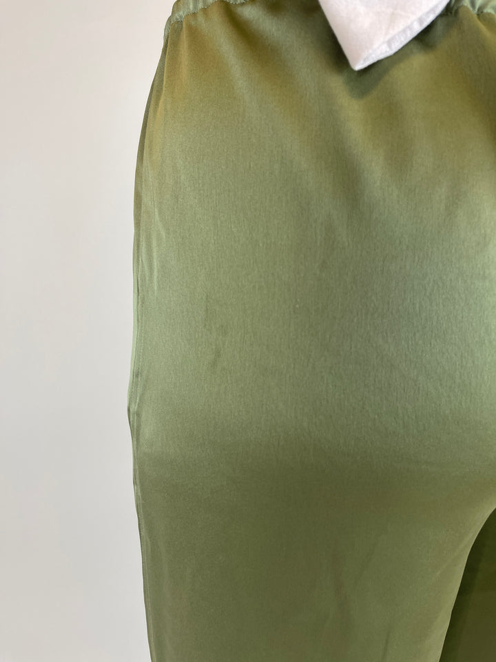 Song of style green satin pants (S)