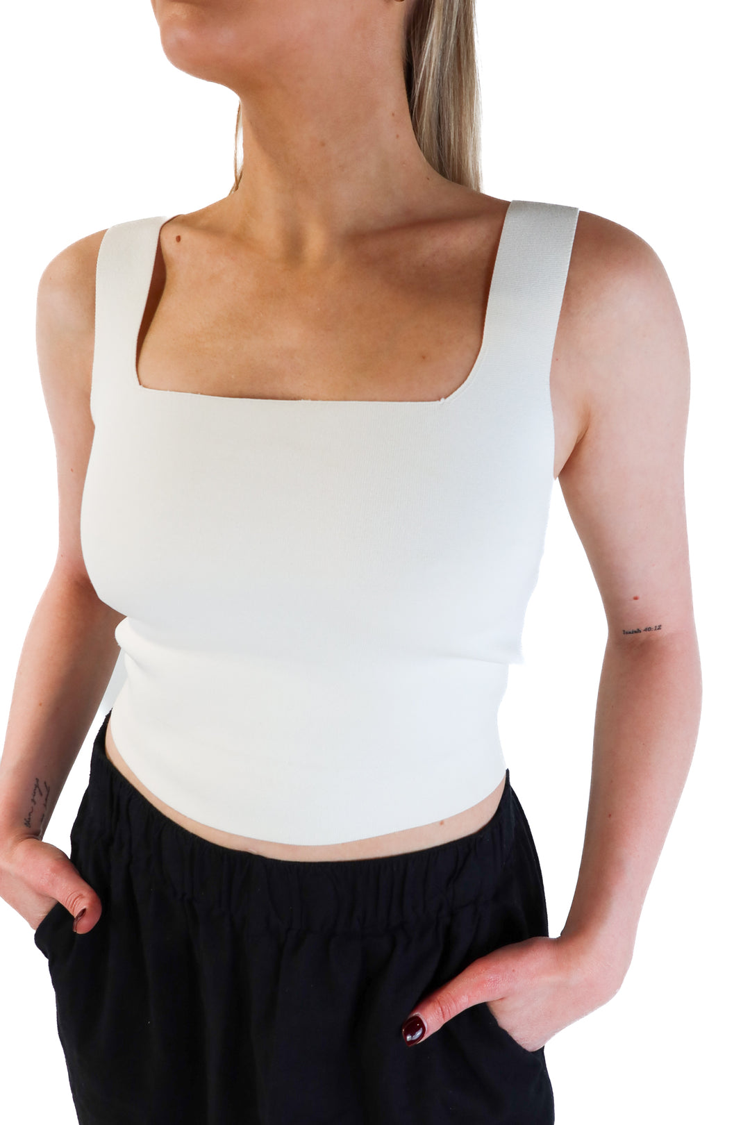 ALC Ivory Fine Knit Tank (S; retail $175)