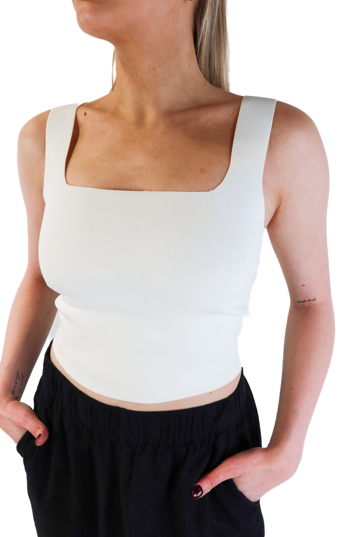 ALC Ivory Fine Knit Tank (S; retail $175)
