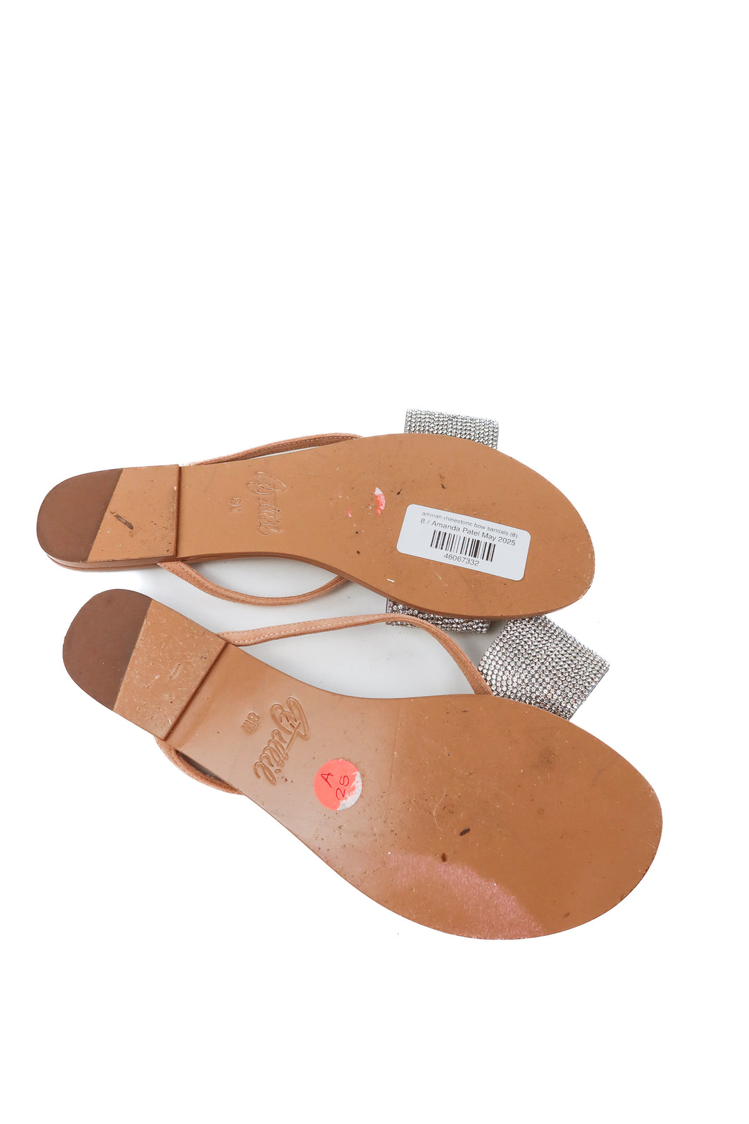 aminah rhinestone bow sandals (8; retail $465)
