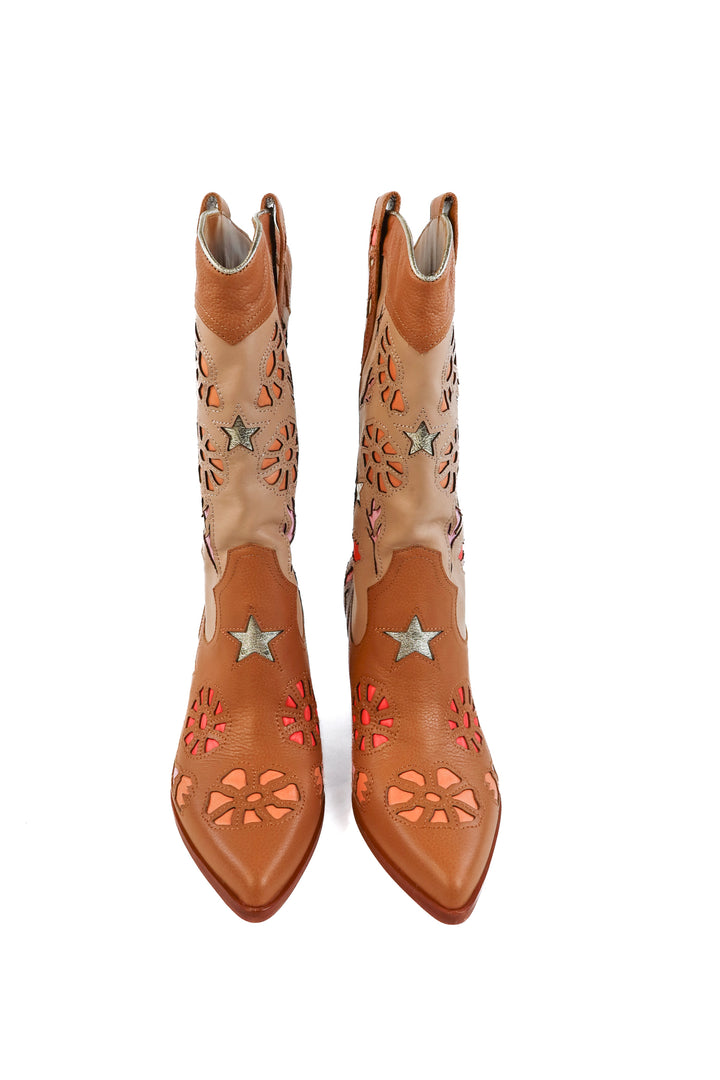 SOLD: Dolce vita colorful floral cowgirl boots (8.5; retail $295)