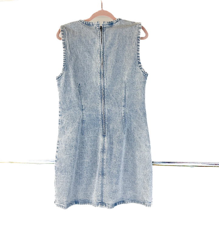 abercrombie & fitch acid wash denim dress (L)