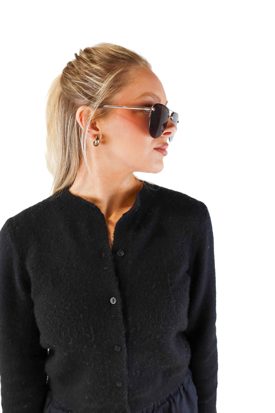 Quay black aviator sunglasses (retails for $70)